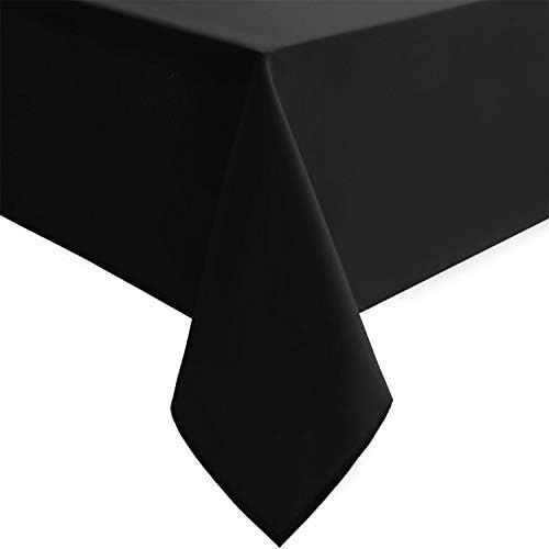 Amazon.com: Hiasan Black Tablecloth for Rectangle Tables - Wrinkle Resistant and Waterproof Washa... | Amazon (US)