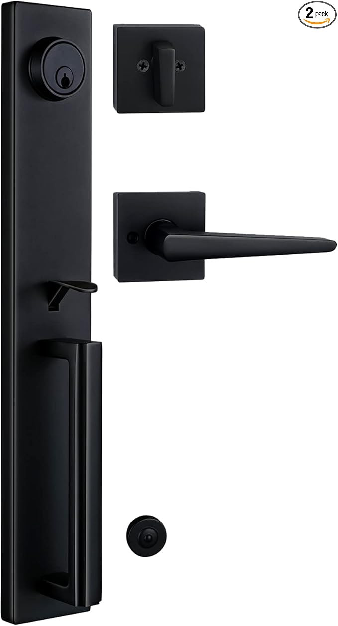 TMC Iron Black Front Double Door Handleset (KEYED HANDLESET) | Amazon (US)