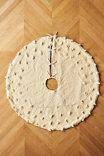 Cozy Bobble Tree Skirt | Anthropologie (US)