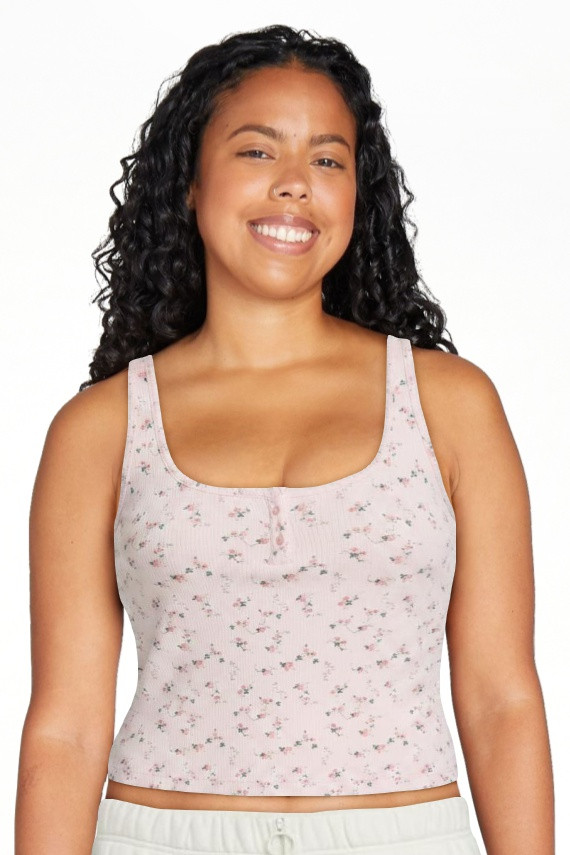 Mills by Millie Bobby Brown Women's Printed Pointelle Tank, Sizes XS-XXXL | Walmart (US)