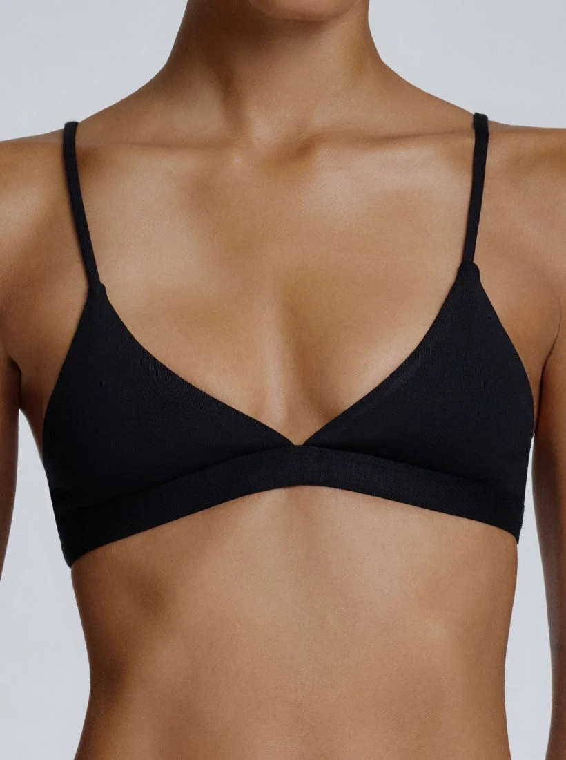 Triangel Cotton Bralette | Schwarz | Soft Bra | saint sass | Saintsass