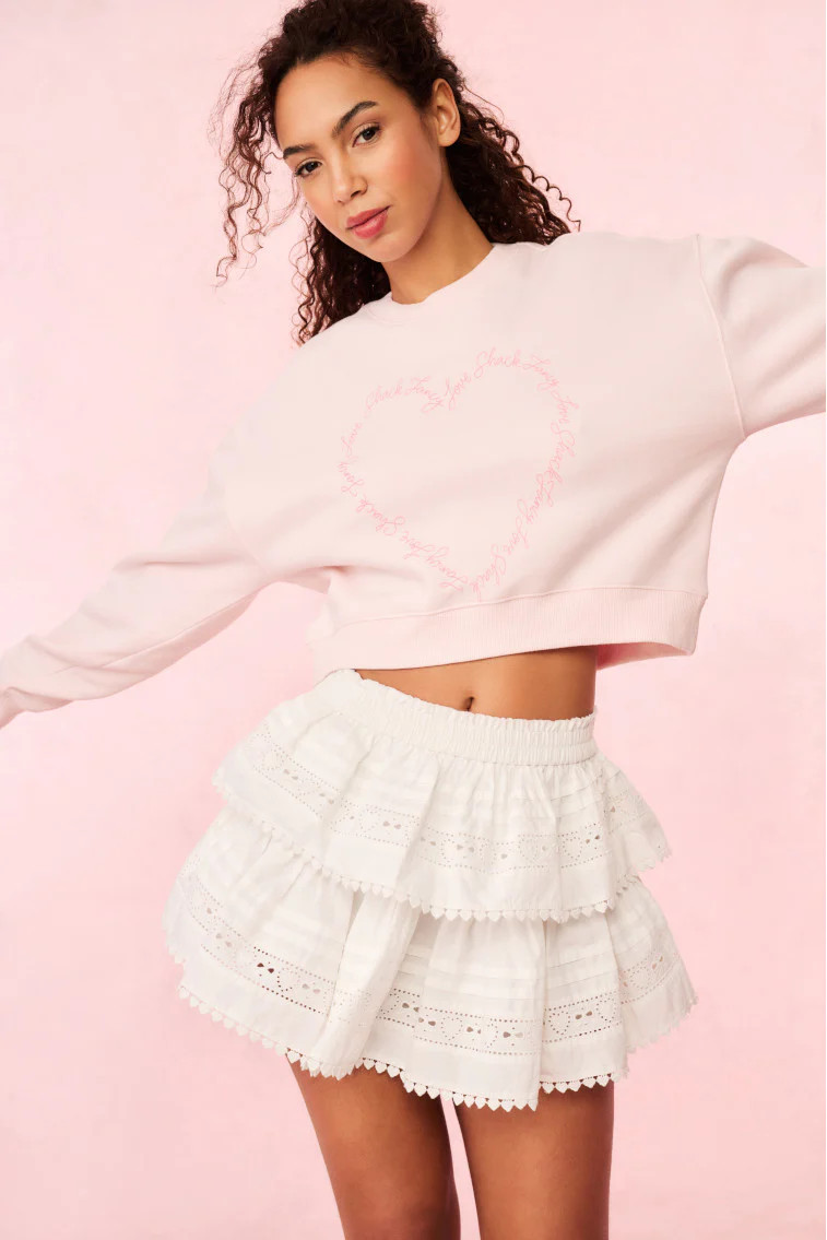 Aneria LoveShackFancy Heart Pullover | LoveShackFancy