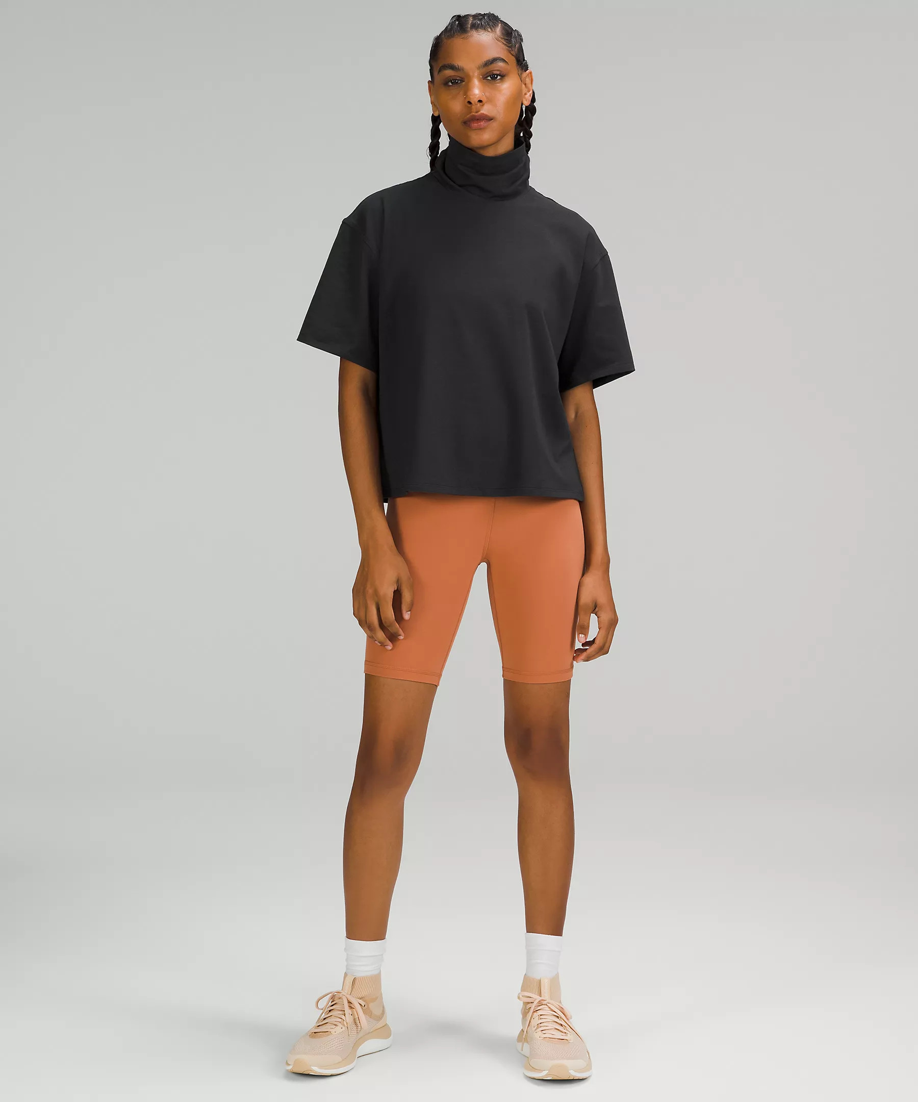 Relaxed-Fit Cotton-Blend Turtleneck T-Shirt | Women's Short Sleeve Shirts & Tee's | lululemon | Lululemon (US)