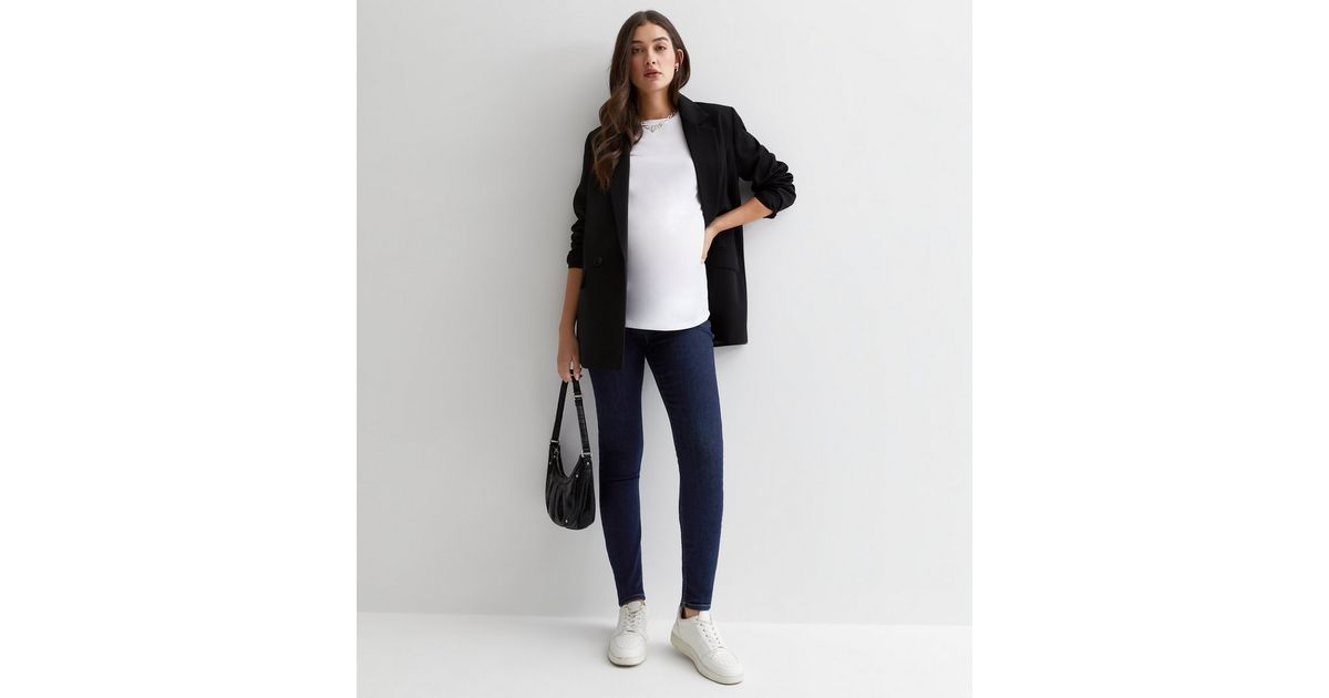 Maternity Blue Rinse Wash Under Bump Jenna Skinny Jeans
						
						Add to Saved Items
						Rem... | New Look (UK)