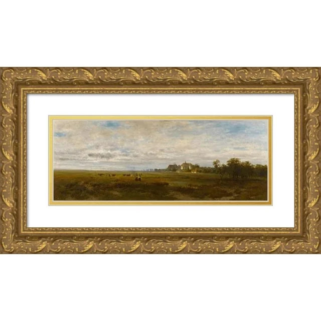 Wladyslaw Malecki 18x9 Gold Ornate Wood Frame and Double Matted Museum Art Print Titled - The Env... | Walmart (US)