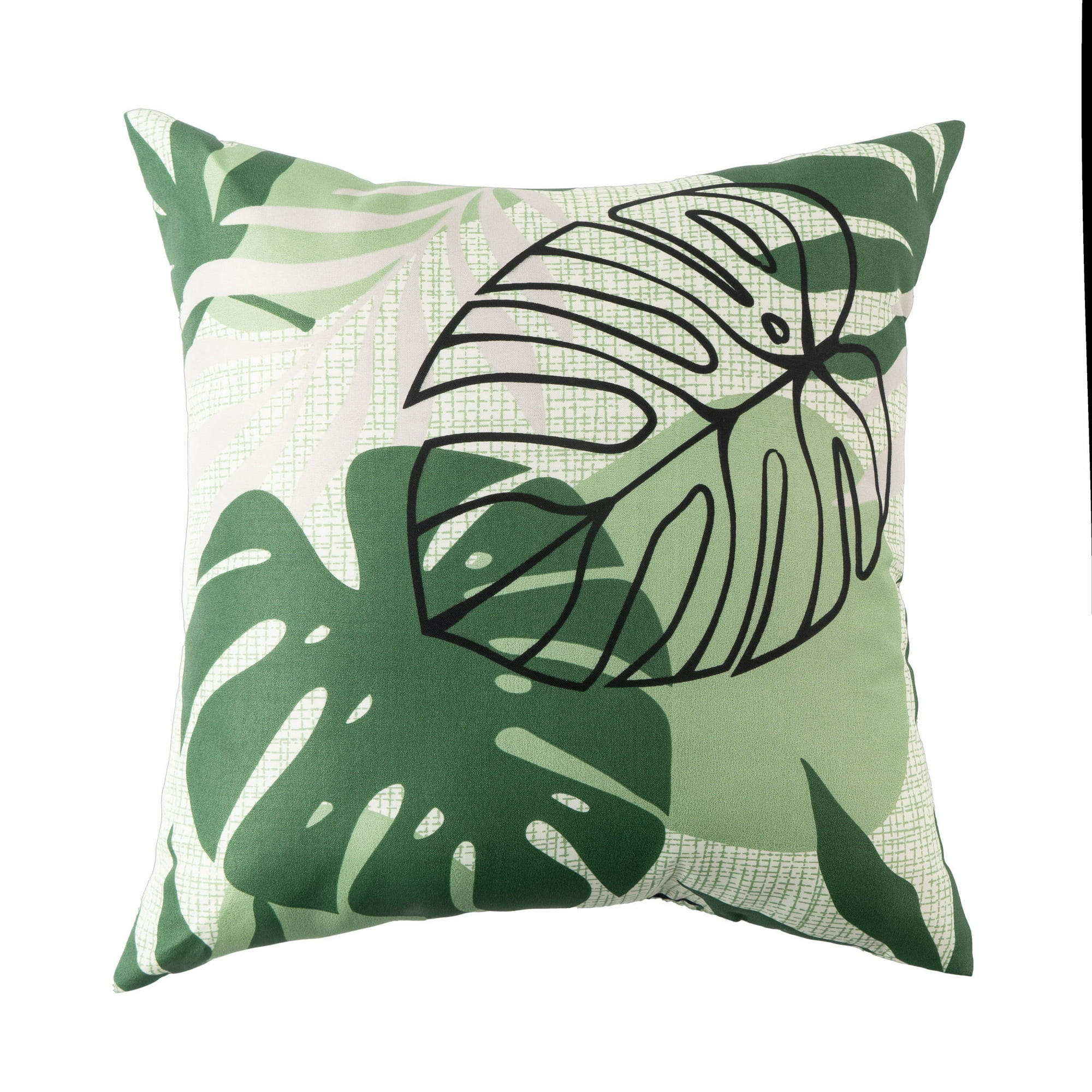 Mainstays Boho Monstera Reversible Outdoor Throw Pillow 16 Inch Multicolour Floral | Walmart (US)