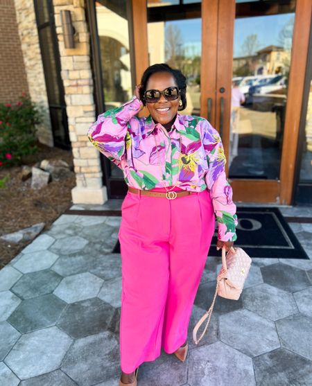 Talk about a fun and vibrant Spring outfit for the office or just running around town for meetings. This floral top from Express is on sale and I love it. 

#LTKstyletip #LTKSeasonal #LTKmidsize