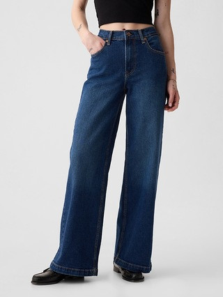 High Rise Stride Wide-Leg Jeans | Gap (CA)