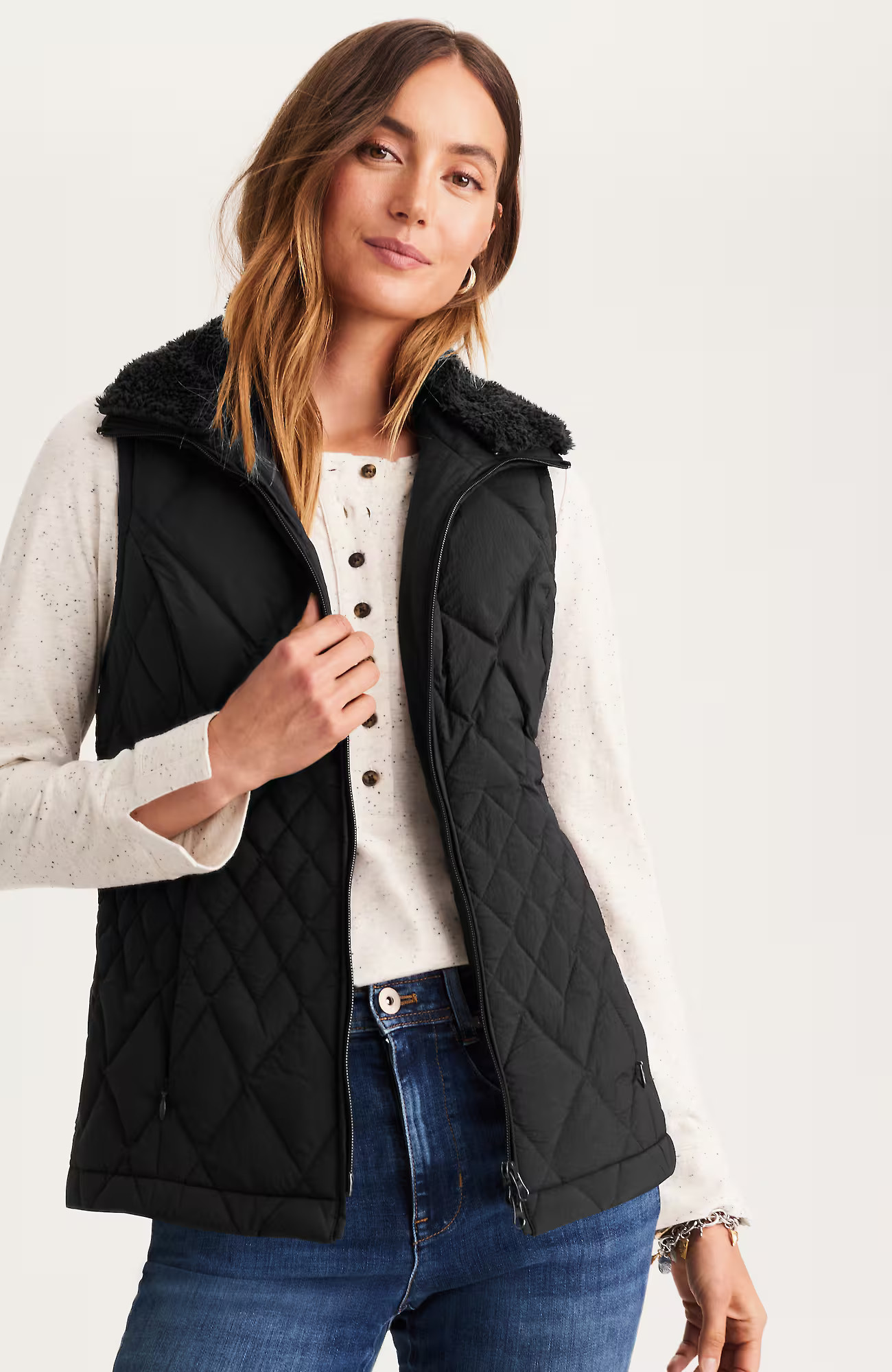 J.Jill Diamond-Quilted Puffer Vest | J. Jill
