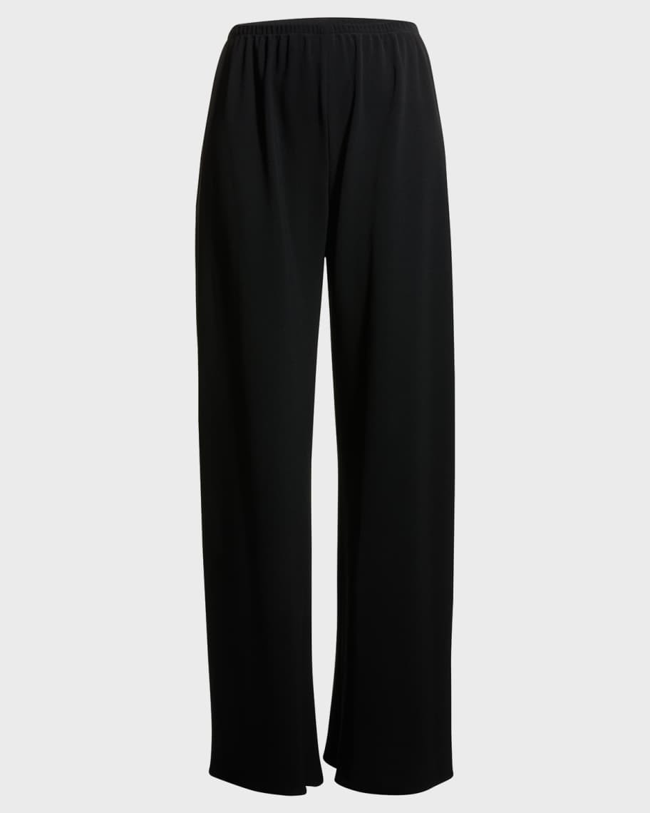 Gala Wide-Leg Crepe Pants | Neiman Marcus