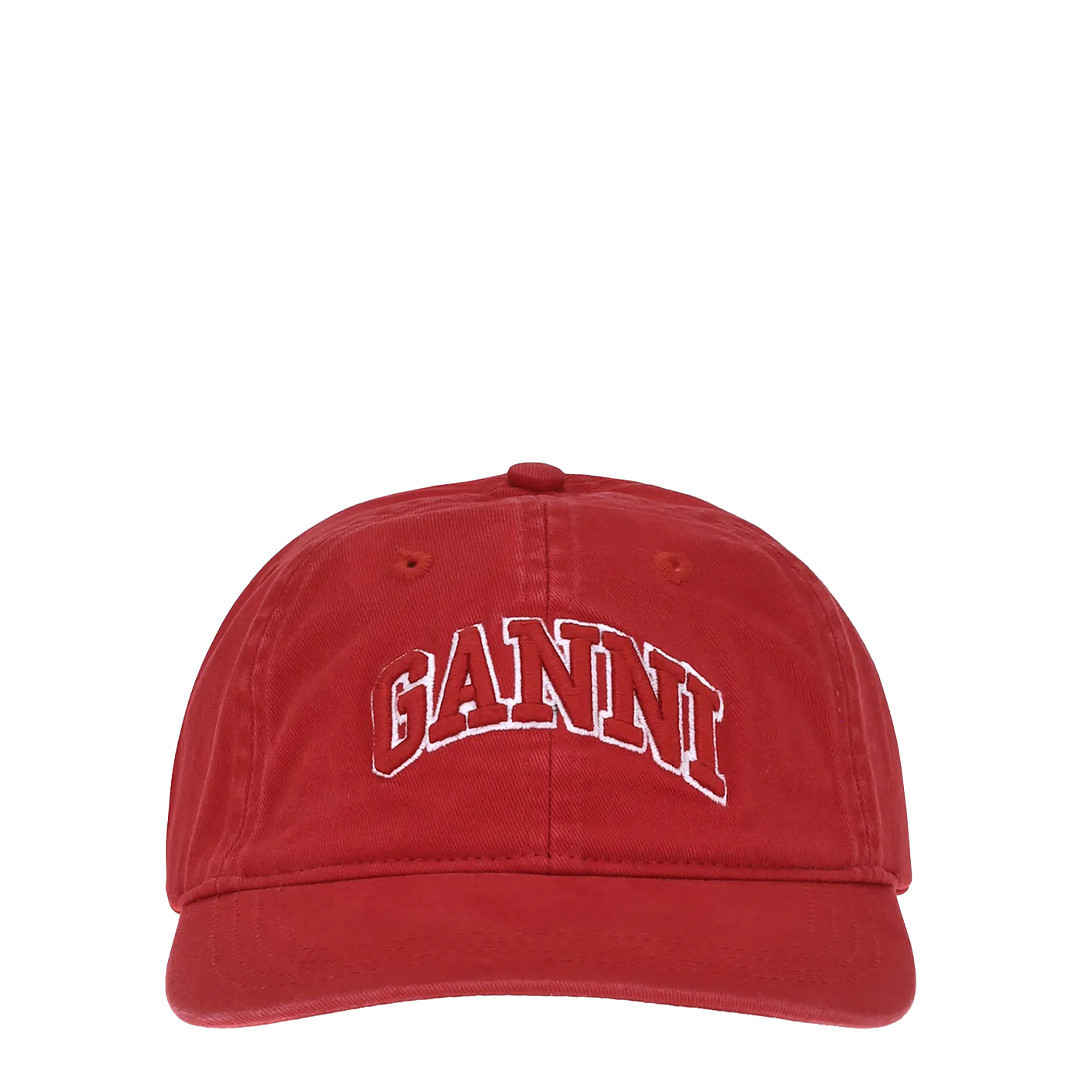 Ganni Red Ganni Logo Baseball Cap | BrandAlley