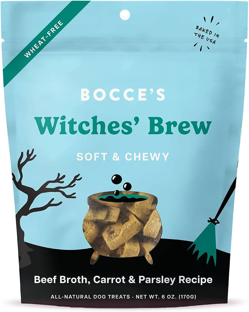 Bocce's Bakery All-Natural Witches Brew Dog Treats, Wheat-Free, Limited Ingredient Soft & Chewy D... | Amazon (US)