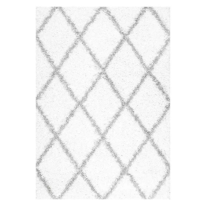 White Solid Loomed Area Rug - (8'x10') - nuLOOM | Target