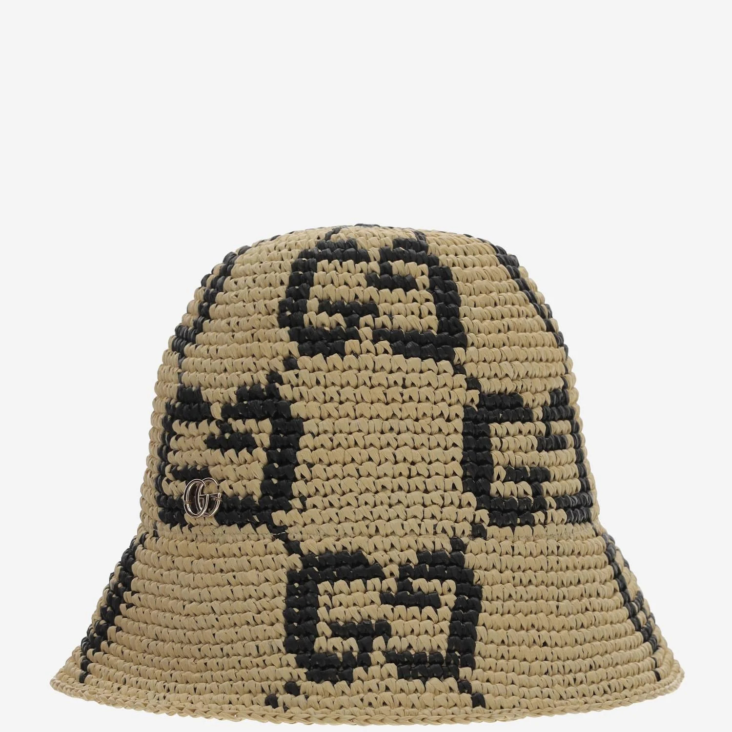 Gucci 795001 GG Jacquard Raffia Bucket Hat — Beige | Italist Inc.