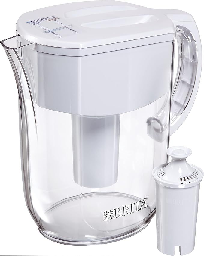 Brita Large 10 Cup Water Filter Pitcher with 1 Standard Filter, BPA Free, Everyday, White (Design... | Amazon (US)