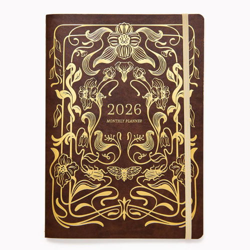 2025-2026 Paper Source Dark Academia Monthly Desk Planner | Barnes & Noble