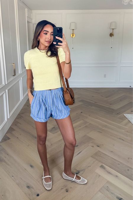 Use my code NENA20 for 20% off Anthropologie! Wearing size xs yellow sweater tee and xs shorts, mesh ballet flats fit TTS and so comfy! 🤍



Weekend outfit 
Summer outfit 
Dinner outfit 
Date night outfit 

#LTKstyletip #LTKfindsunder100 #LTKsalealert