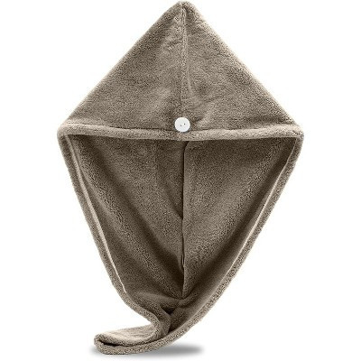 Super Absorbent Microfiber Hair Towel Wrap with Button Closure – Twist Turban for Quick Drying and Frizz-Free Hair | Target