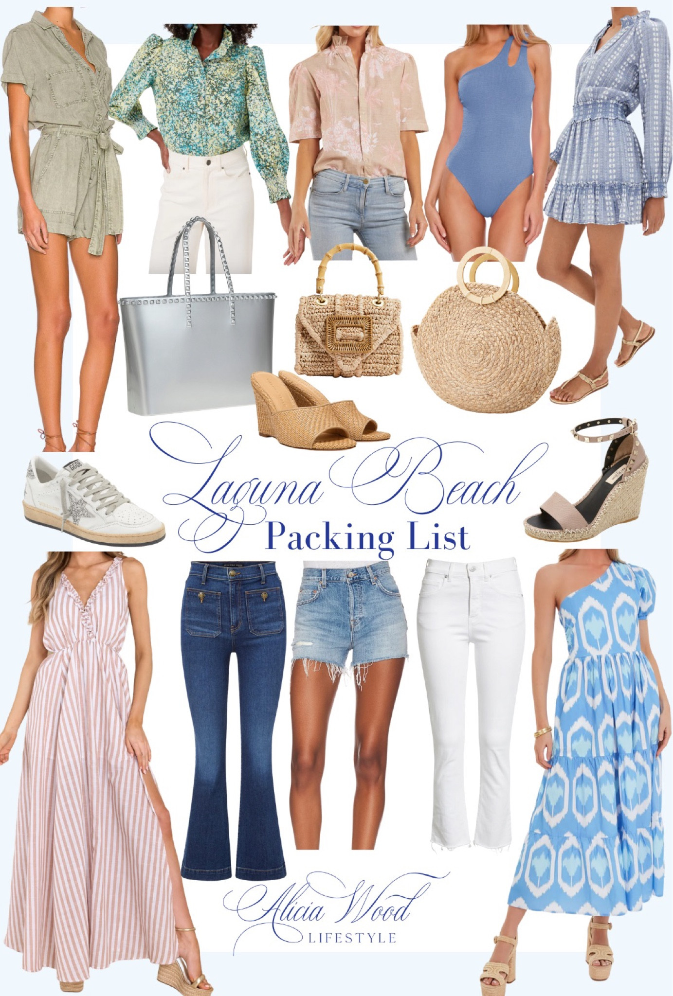 Laguna Beach packing list!

Denim shorts, denim jeans, maxi dresses, rompers, one piece swimsuits, bikinis, totes, handbags, sandals, sneakers, wedges, long sleeve and short sleeve tops, and more! 

#LTKstyletip #LTKswim #LTKFind