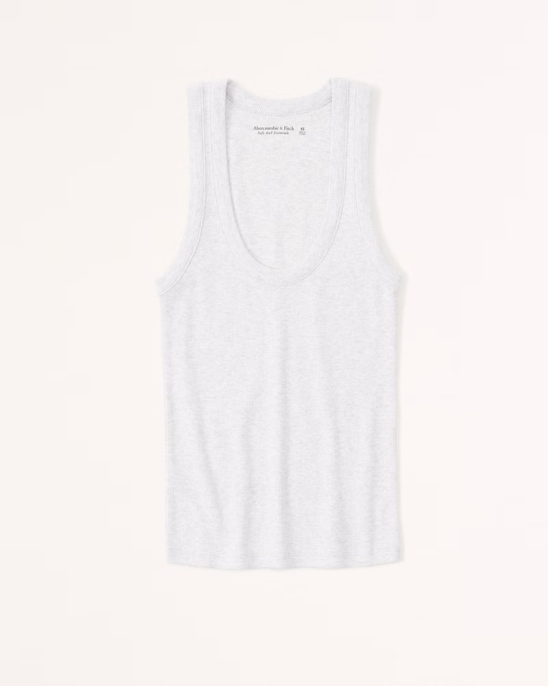 Women's Essential Rib Tuckable Scoopneck Tank | Women's Tops | Abercrombie.com | Abercrombie & Fitch (US)