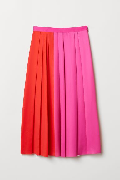 H & M - Pleated Skirt - Pink | H&M (US)