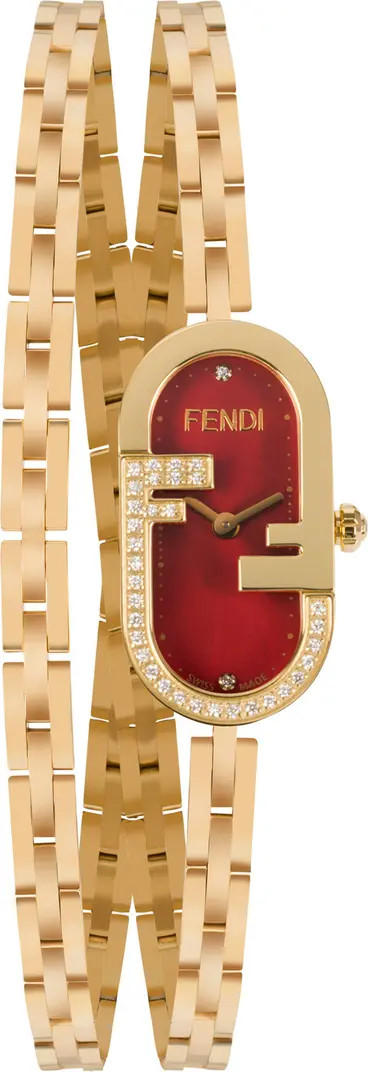 Fendi O'Lock Diamond Bracelet Watch, 14.8mm x 28.3mm | Nordstromrack | Nordstrom Rack