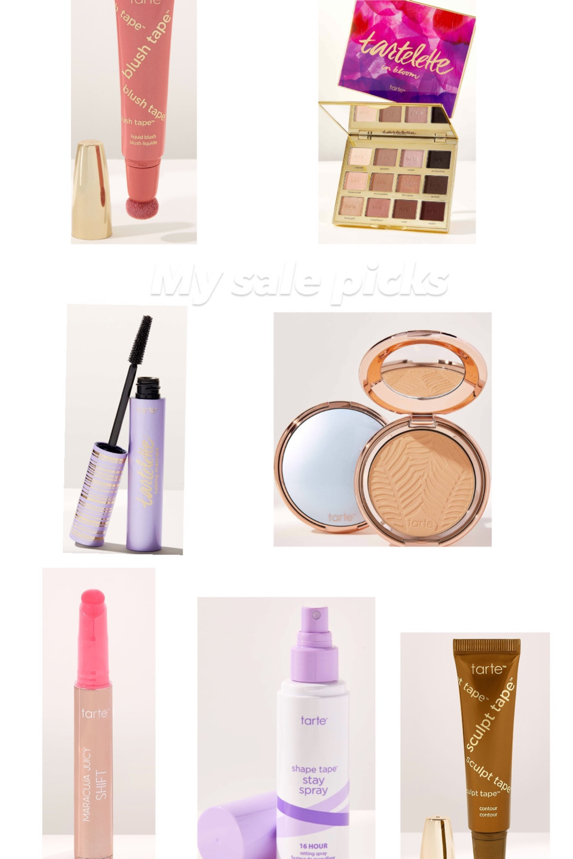 My Tarte cosmetics sale picks #tartesale #tartecosmetics #tartefamilysale #tarte 

#LTKunder50 #LTKbeauty #LTKsalealert