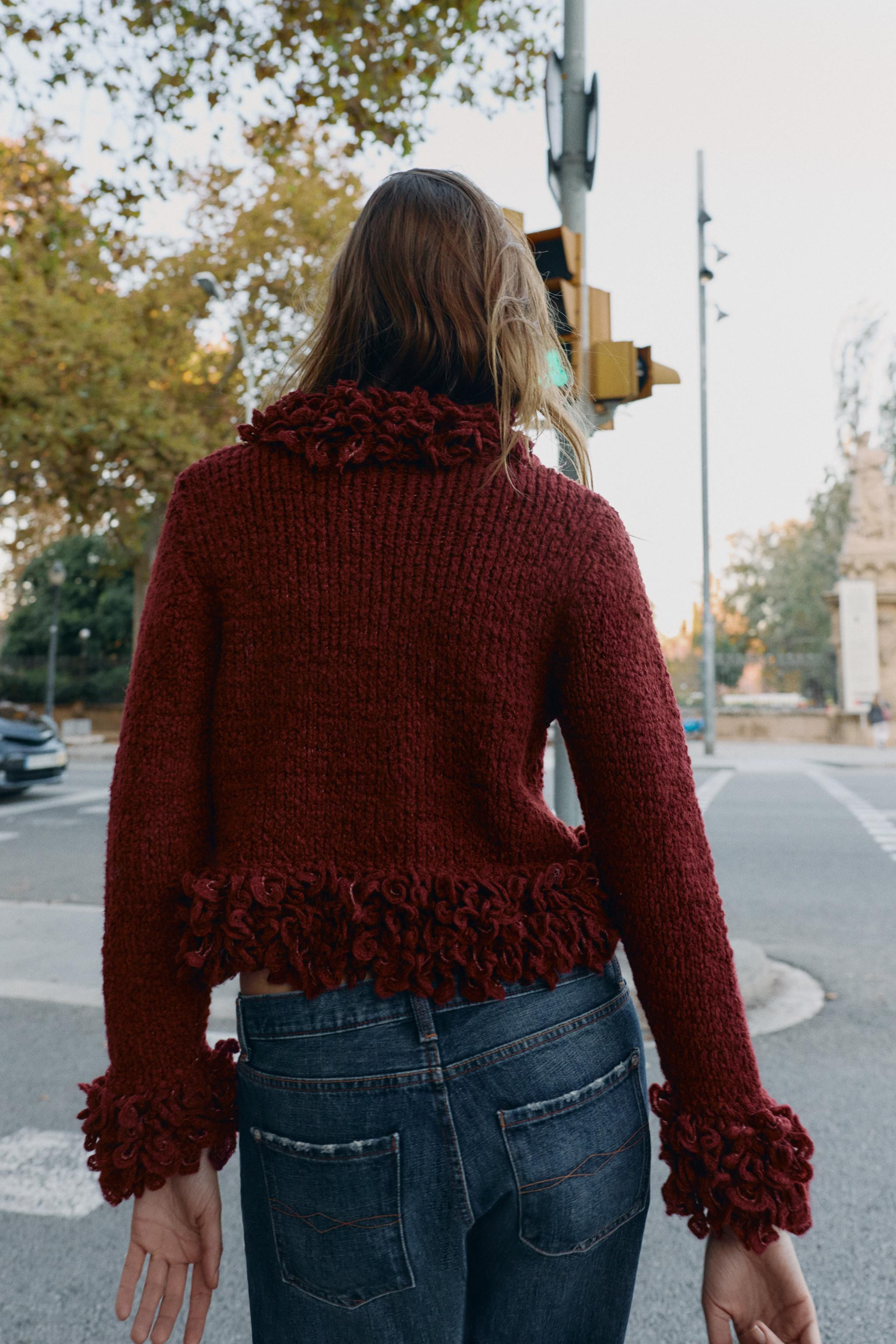 FRINGED KNIT CARDIGAN | Zara US