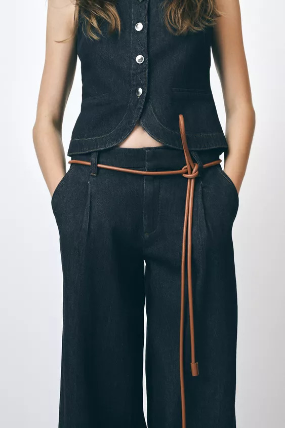FITTED DENIM VEST Z1975 | Zara US
