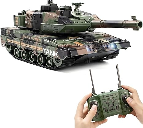 1/24 RC Tank That Shoot BBS for Kids -2.4Ghz Remote Control Army Tank with 360° Rotating Turret,... | Amazon (US)
