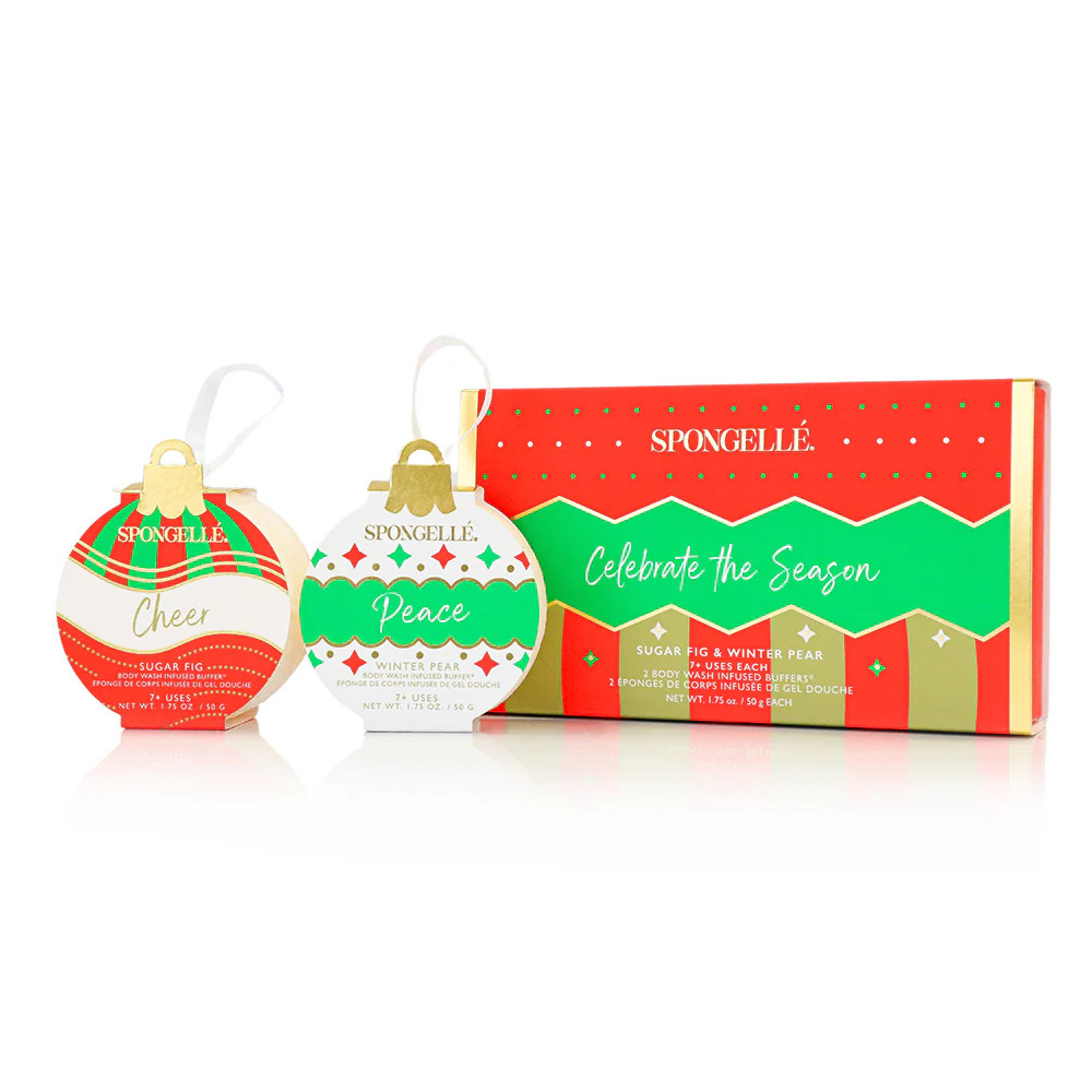 Celebrate the Season | Holiday Ornament Gift Set | Spongelle