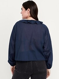 Tie-Front Ruffle Top | Old Navy (US)