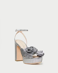 Natalia Dark Silver Bow Heel | Loeffler Randall