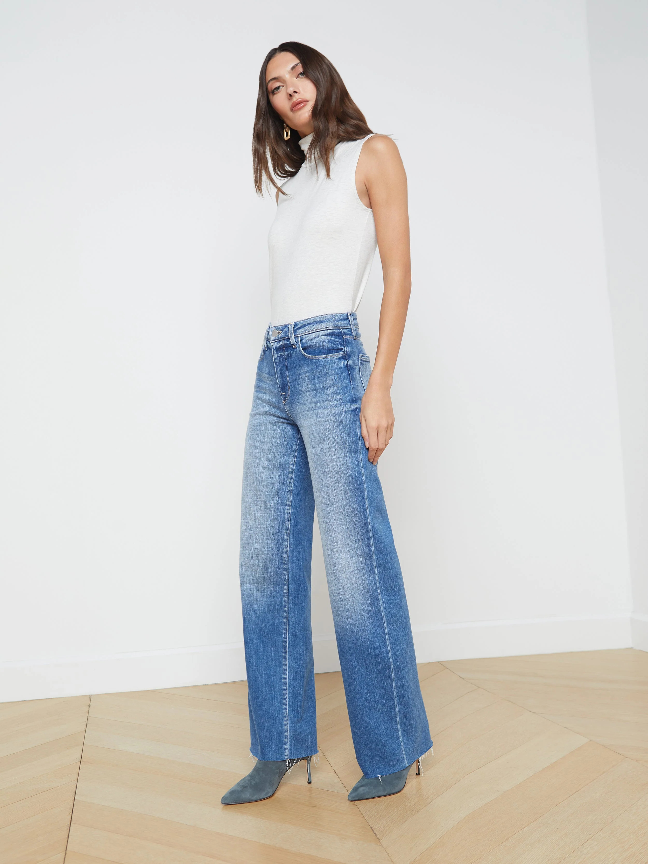 Scottie Wide-Leg Jean in Hayward | L'AGENCE | L'Agence