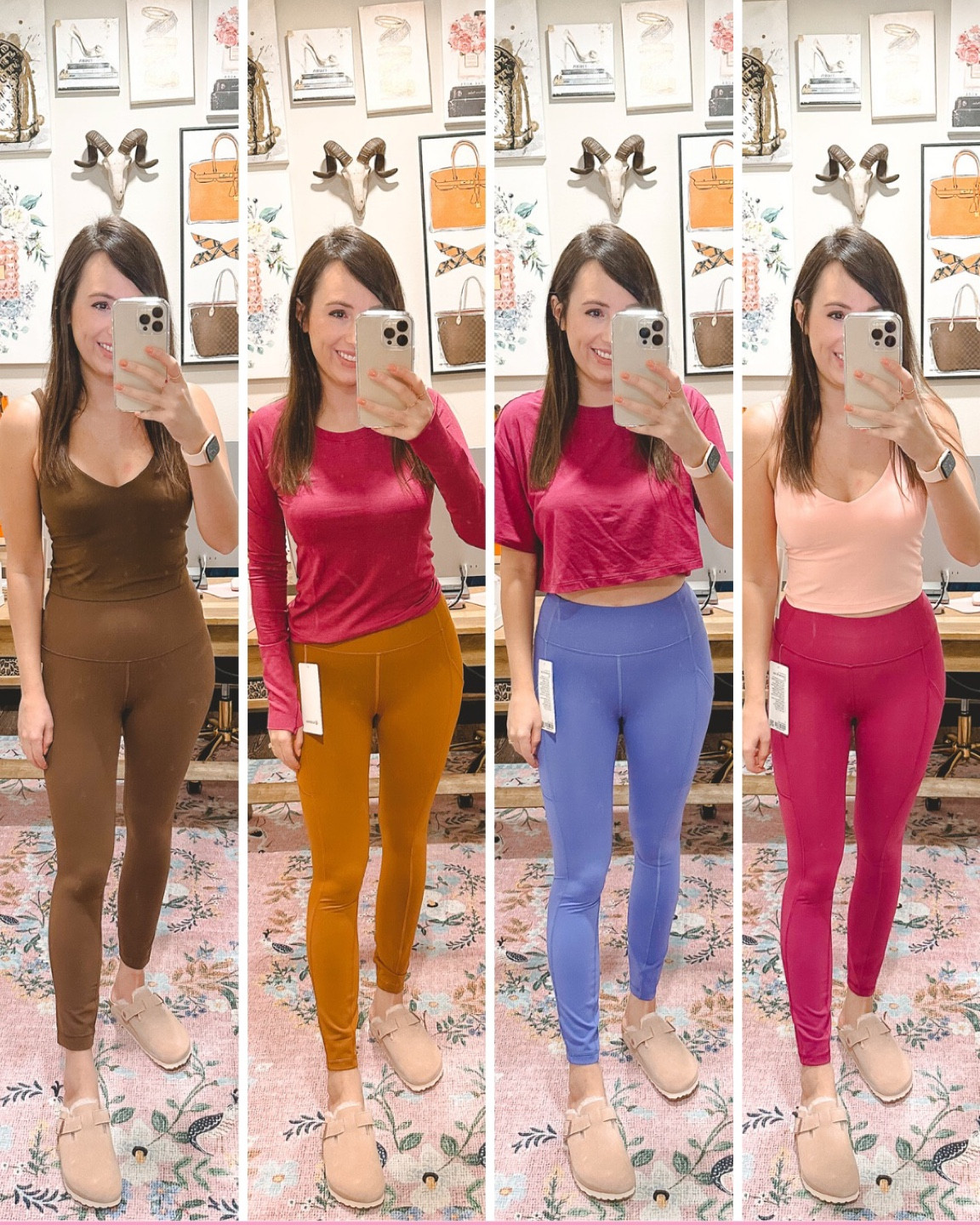 Lululemon try on 
Outfit 1 - lululemon Java align leggings (size 4) with align tank (size 8)
Outfit 2 - magenta swiftly (size 6) with butternut brown invigorate leggings (size 4)
Outfit 3 - all yours cropped tee in magenta (size 6) with invigorate leggings in charged indigo (size 4)
Outfit 4 - dew pink align tank (size 8) with magenta invigorate leggings (size 4)



#LTKSeasonal #LTKfit #LTKFind