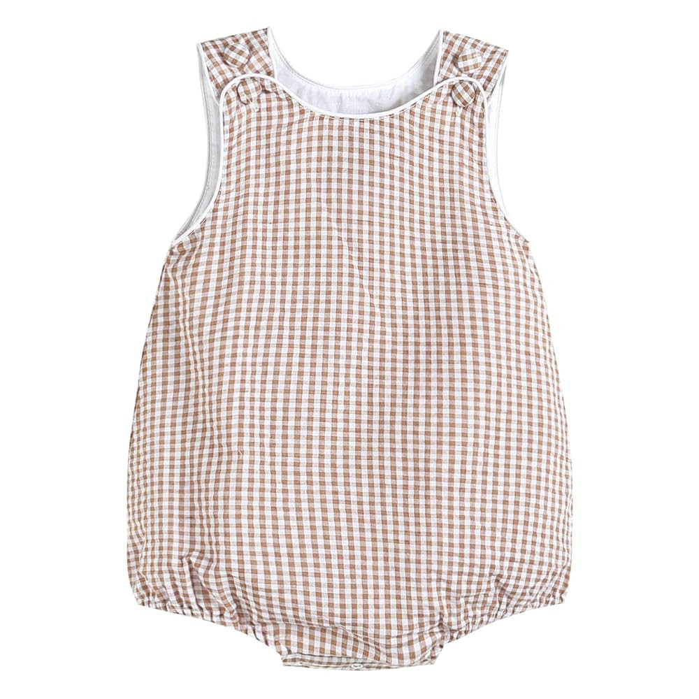 Baby & Toddler Boys and Girls Seersucker or Gingham One-Piece Bubble Romper | Amazon (US)