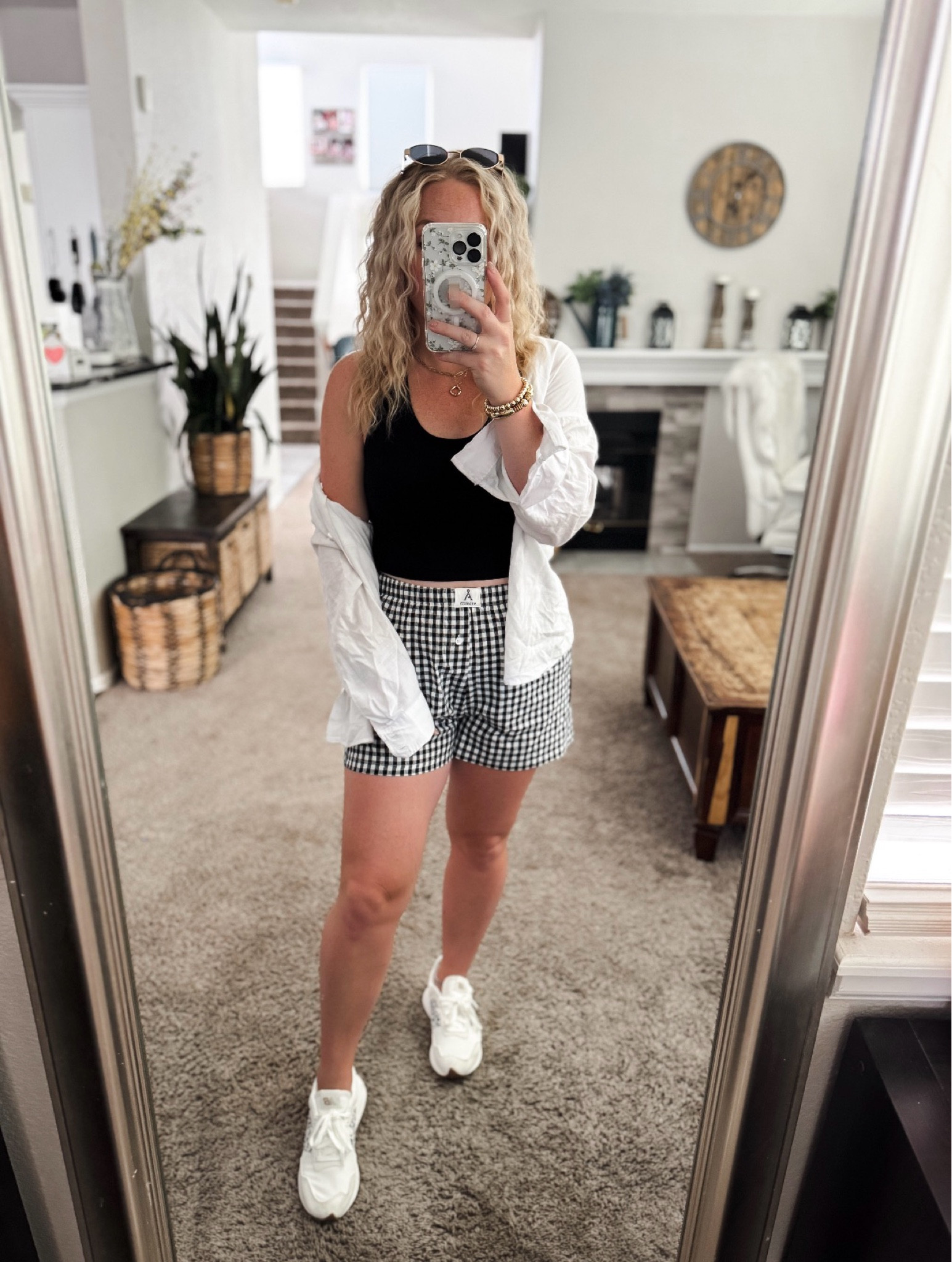 Amazon summer outfit — black cropped tank top, white button down shirt, black and white gingham shorts and sneakers 






Amazon outfits, summer outfit inspo, outfit ideas, casual outfits amazon, amazon outfits every day, outfit ideas 2026, summer outfits

#LTKootd #LTKSaleAlert #LTKPetite