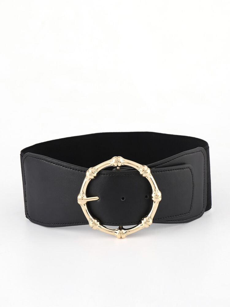 Bamboo Joint Design Round Buckle Belt | SHEIN