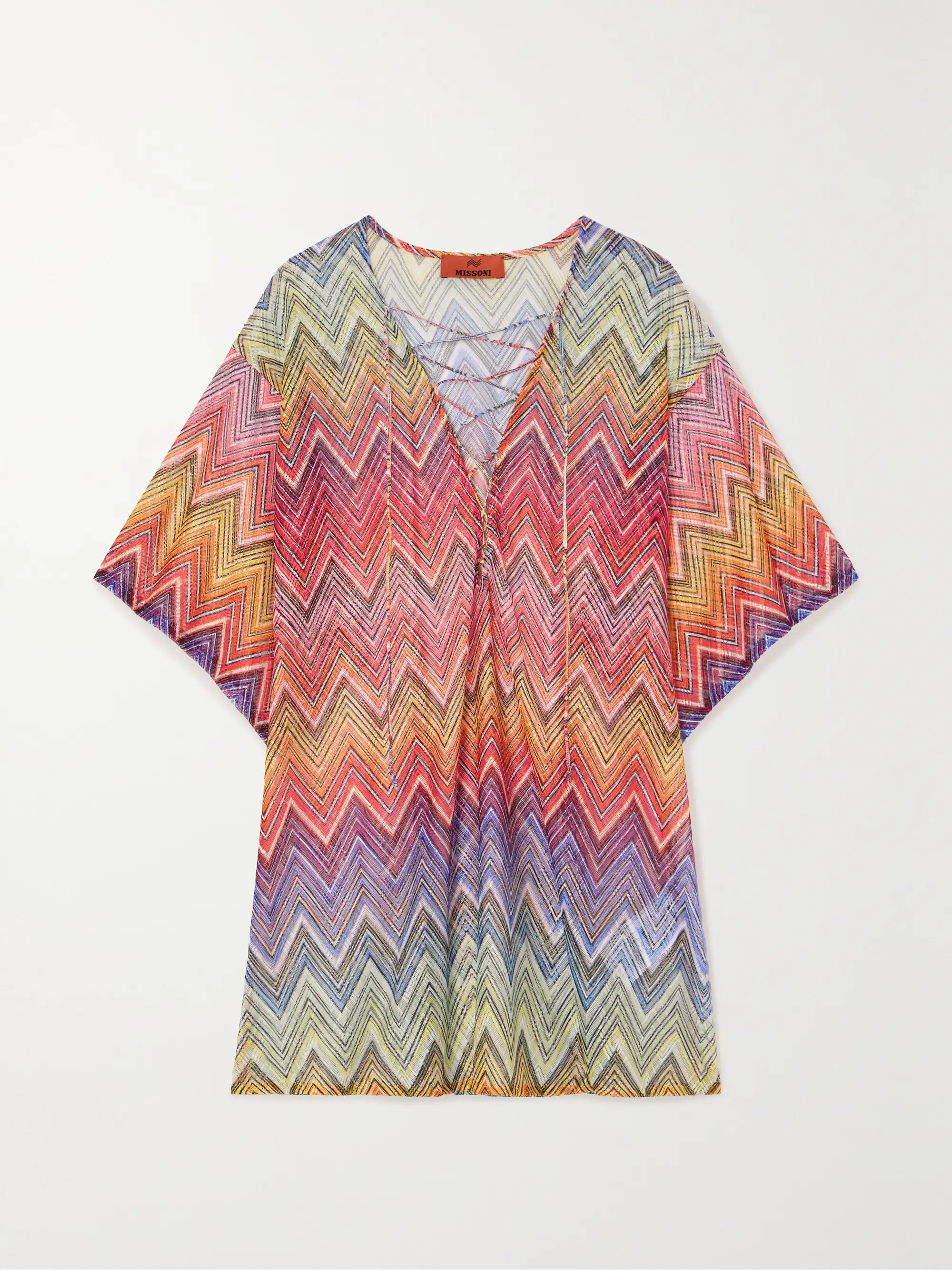 Mare lace-up striped crochet-knit mini dress | NET-A-PORTER (US)