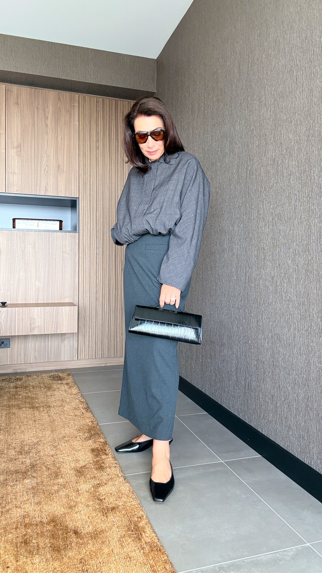 This new bomber style jacket is a beautiful lightweight option for those days when the weather is cool but not cold. Wear it with jeans and a tee, a merino wool layer and trousers, or a pencil style skirt for a modern work outfit idea.
This is a very oversized style.I’m wearing a size 4.

#LTKover50style #LTKwinter #LTKaustralia