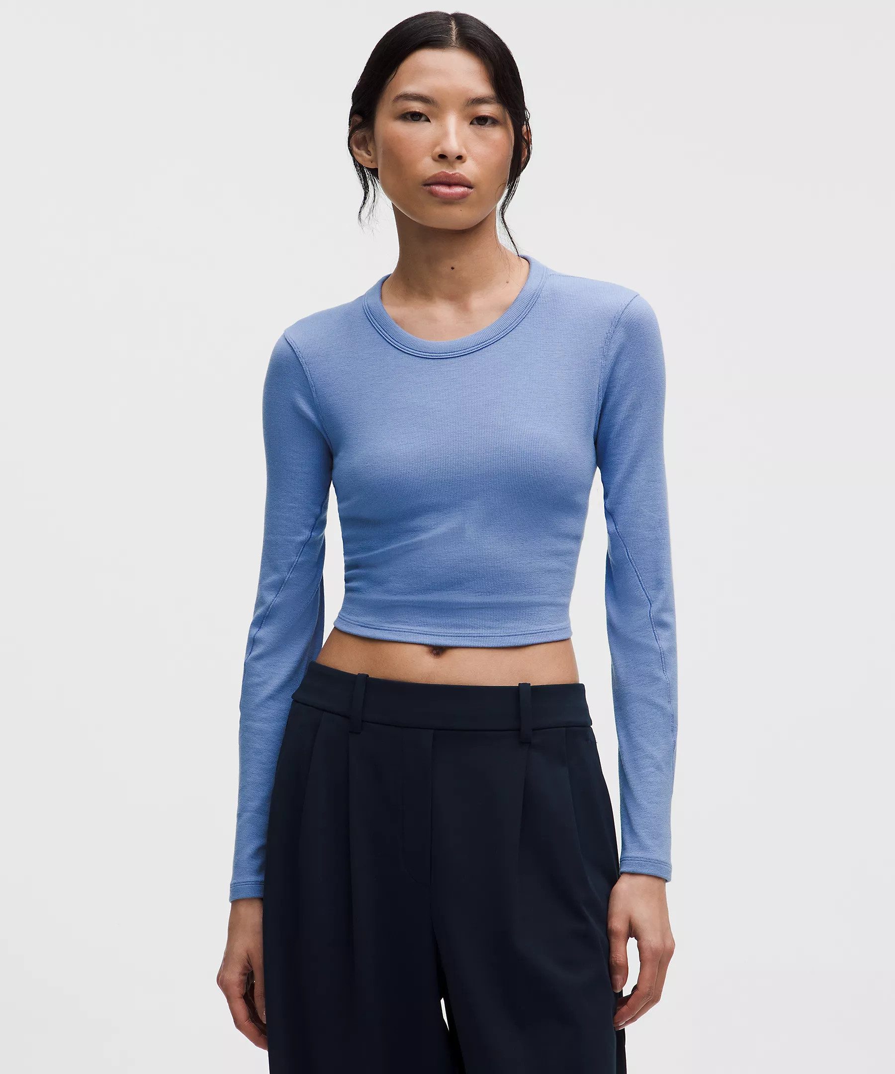 Hold Tight Straight-Hem Cropped Long-Sleeve Shirt | lululemon (CA)