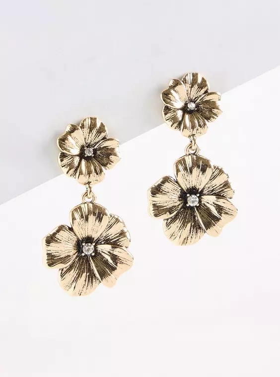 Hibiscus Double Statement Earring | Torrid (US & Canada)