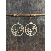Flower Dangle Earrings/Boho Silver Jewelry Hippie Hoop Gift For Her | Etsy (US)
