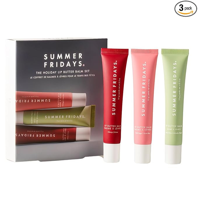 Summer Fridays Holiday Lip Butter Balm Set - Conditioning Vegan Lip Balm for Instant Moisture, Sh... | Amazon (US)