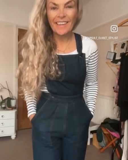 Going a bit landgirl today! I love a pair of overalls or dungarees as I would call them #landgirl #retro #dungarees #overalls #bretonstripe #mariniere 

#LTKVideo #LTKstyletip #LTKover40