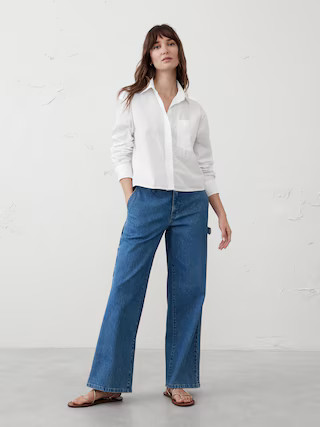 Boxy Button-Down Shirt | Banana Republic Factory