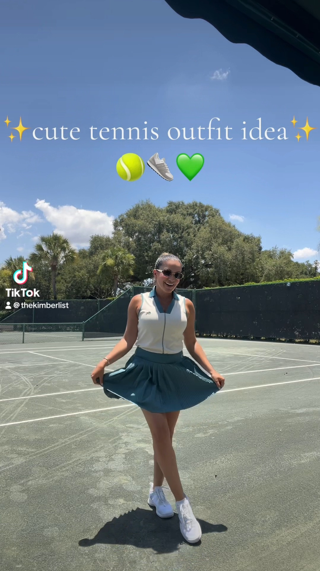My husband bought me this new tennis skirt outfit and it’s the perfect mix of sporty and country club chic. It’s so cute and kept me cool during 2 PM, 100°, Florida weather. 

#tennisskirt #tennisoutfit #tennisskirtoutfit #fashionoutfit #OOTD #countryclubaesthetic 

#LTKStyleTip #LTKFitness #LTKActive