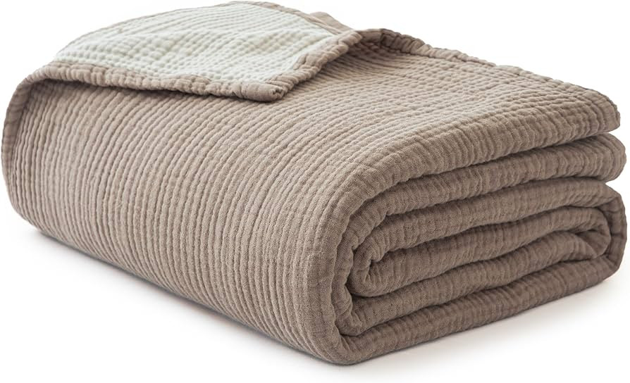Simple&Opulence 100% Cotton Muslin Blanket King Size, Lightweight Breathable 4 Layering Gauze Bla... | Amazon (US)