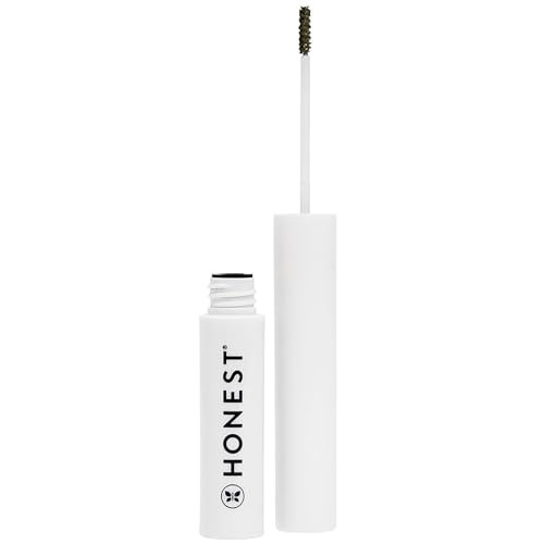 Honest Beauty Honestly Healthy Brow Gel for Fuller Looking Brows | Strengthens + Adds Volume | Castor Oil + Red Clover Extract | EWG Verified, Vegan, Cruelty Free | Soft Black, 0.05 fl oz | Amazon (US)