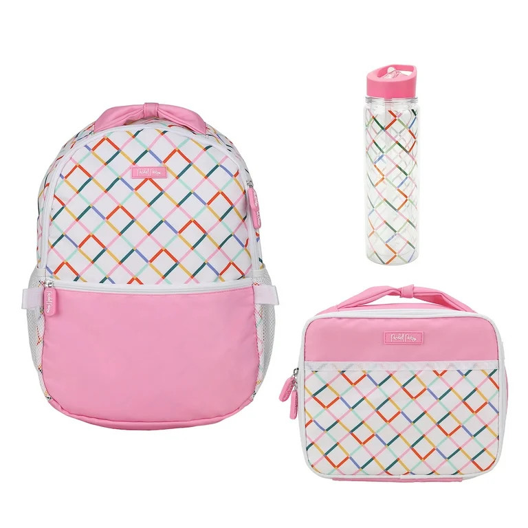 Packed Party Colorful Rainbow and Pink Connecting Squares White 17" Backpack Set Includes Matchin... | Walmart (US)